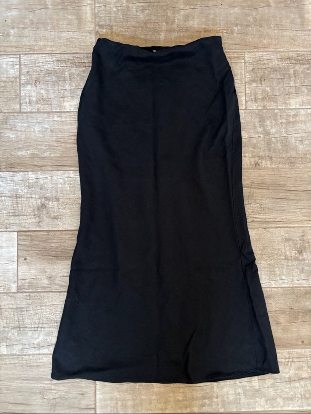 Anthropology Linen/Viscose Black Midi Skirt